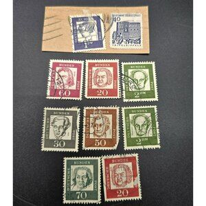 Vintage Deutsche German Bundespost Stamps Lot Assorted Denominations LI3058